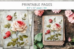 floral junk journal, grunge paper Product Image 3