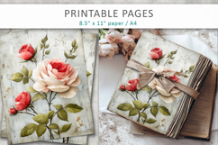 floral junk journal, grunge paper Product Image 4