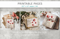 grunge floral junk journal, floral paper Product Image 6