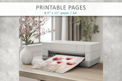 grunge floral junk journal, floral paper Product Image 7