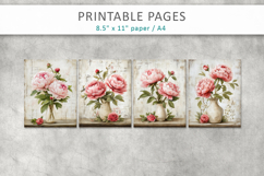 floral junk journal, flower pages Product Image 2