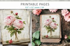 floral junk journal, flower pages Product Image 3