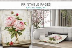 floral junk journal, flower pages Product Image 5