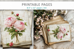 floral junk journal, flower pages Product Image 1
