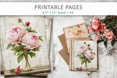 floral junk journal, flower pages Product Image 7