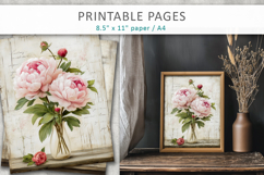 floral junk journal, flower pages Product Image 8