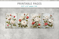 grunge floral junk journal pages Product Image 2