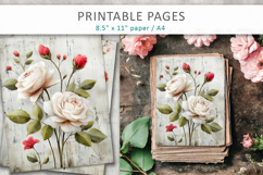grunge floral junk journal pages Product Image 3