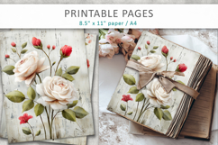 grunge floral junk journal pages Product Image 6