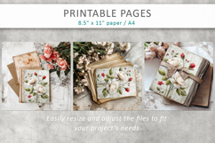 grunge floral junk journal pages Product Image 9