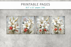 grunge floral pages, scrapbook paper Product Image 2