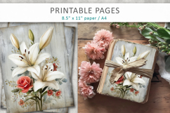 grunge floral pages, scrapbook paper Product Image 4