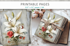 grunge floral pages, scrapbook paper Product Image 6