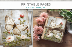 grunge floral pages, junk journal Product Image 4