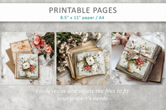 grunge floral pages, printable papers Product Image 8