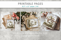 grunge pumpkin halloween pages, junk journal Product Image 9