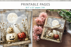 grunge halloween pages, vintage halloween paper Product Image 7