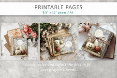 grunge halloween pages, vintage halloween paper Product Image 5