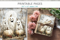 grunge halloween pages, cute ghosts printable Product Image 4