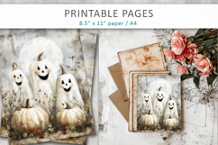 grunge halloween pages, cute ghosts printable Product Image 7