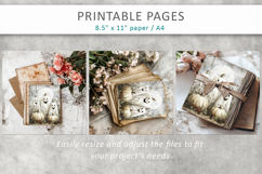 grunge halloween pages, cute ghosts printable Product Image 9
