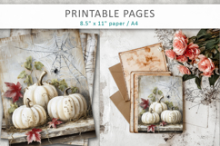 grunge halloween pages, junk journal halloween Product Image 6