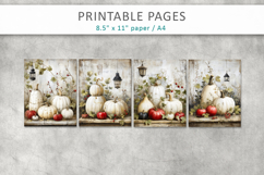 grunge halloween pages, pumpkins junk journal Product Image 2