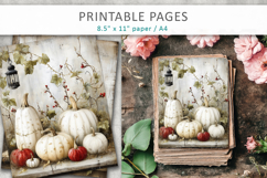 grunge halloween pages, pumpkins junk journal Product Image 3
