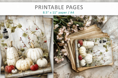 grunge halloween pages, pumpkins junk journal Product Image 5