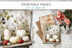 grunge halloween pages, pumpkins junk journal Product Image 6