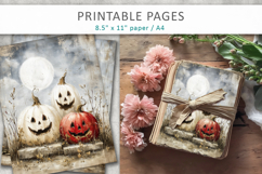 grunge halloween pages, vintage pumpkins pages Product Image 4