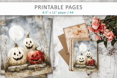 grunge halloween pages, vintage pumpkins pages Product Image 1