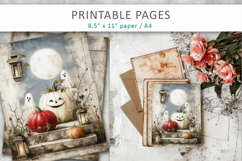 grunge halloween junk journal pages Product Image 7
