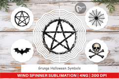 Grunge Symbols Wind Spinner Product Image 1