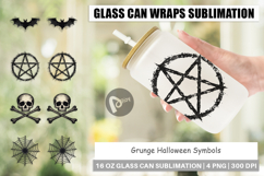 Grunge Symbols Glass Can Product Image 1