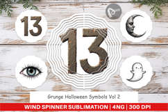 Grunge Symbols Wind Spinner Product Image 1