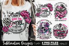 Antisocial Sarcastic PNG Funny Sublimation 4 Designs Product Image 5