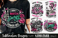 Antisocial Sarcastic PNG Funny Sublimation 4 Designs Product Image 3