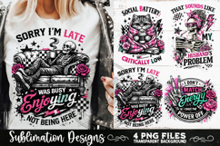 Antisocial Sarcastic PNG Funny Sublimation 4 Designs Product Image 5