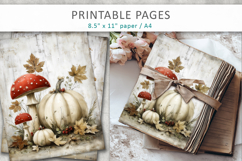 grunge halloween paper, vintage pumpkins paper Product Image 4