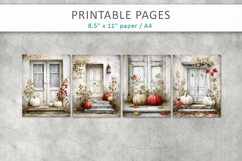 pumpkins journal pages, grunge halloween paper Product Image 2