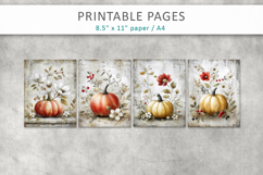 grunge pumpkins journal pages, halloween paper Product Image 2