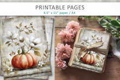 grunge pumpkins journal pages, halloween paper Product Image 4