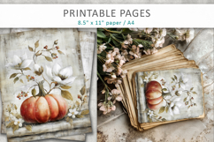 grunge pumpkins journal pages, halloween paper Product Image 6