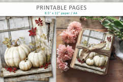grunge pumpkins journal pages, autumn printable pages Product Image 3