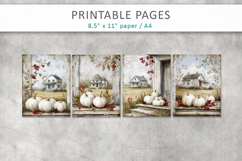 grunge pumpkins journal pages, halloween papers Product Image 2
