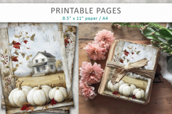 grunge pumpkins journal pages, halloween papers Product Image 4