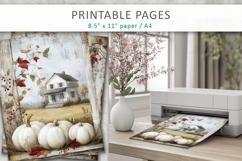 grunge pumpkins journal pages, halloween papers Product Image 5