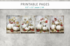 grunge pumpkins journal pages, halloween printable Product Image 2