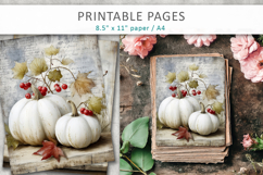grunge pumpkins journal pages, halloween printable Product Image 3